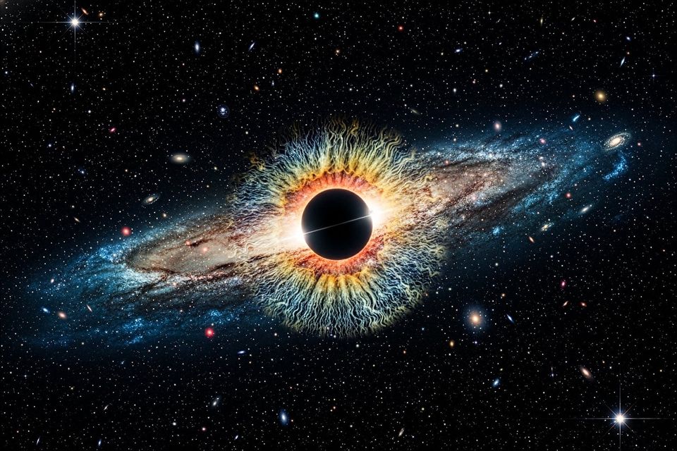 Irisfoto, das wie eine Galaxie aussieht